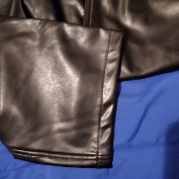 Abercrombie & Fitch Pants Sz 35R Faux Leather 90s Straight Ultra High Rise 14/16 - Picture 12 of 15